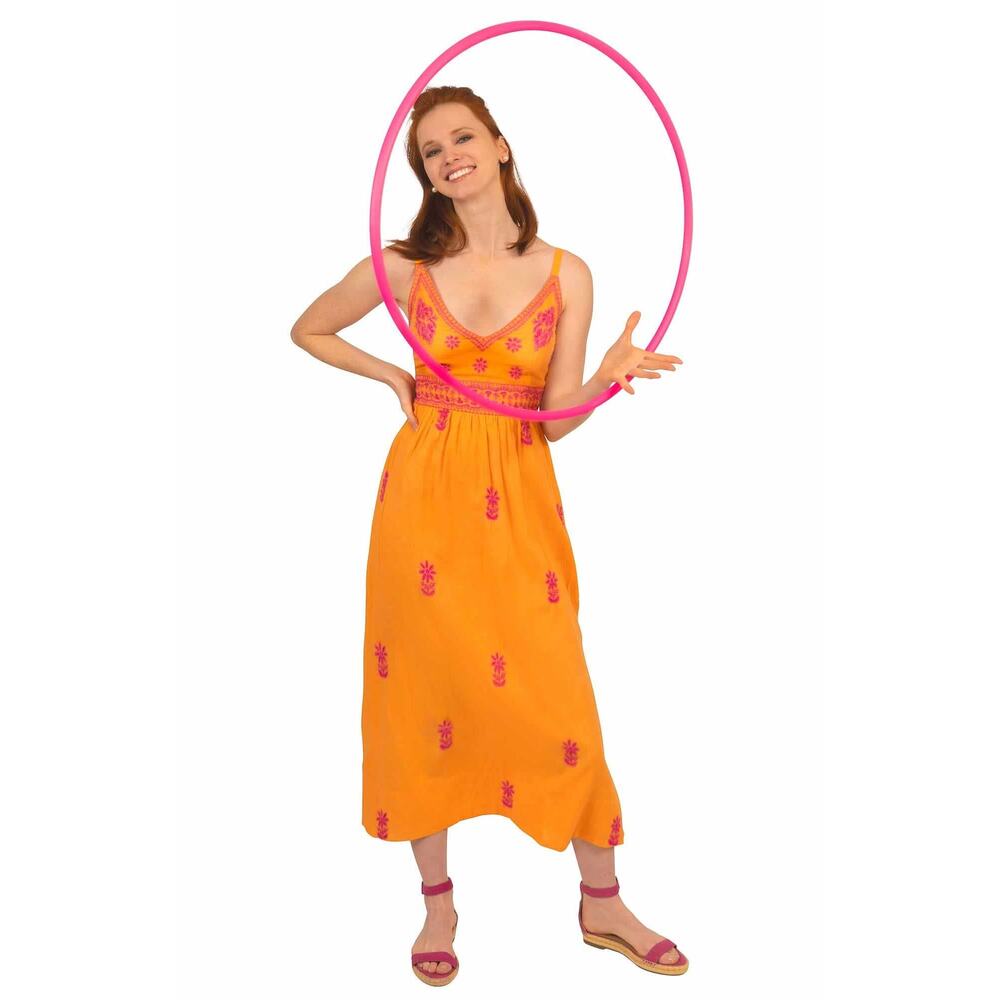 Gretchen Scott Hand‎ Embroidered Midi Dress Fiesta Time Size XL